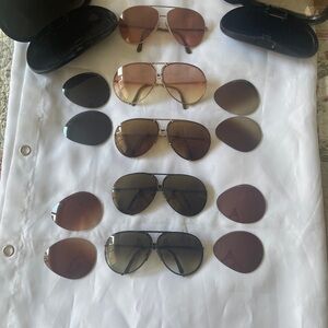 Porsche Aviator Sunglasses (4) Serengeti (1), with extra lenses. 1980’s